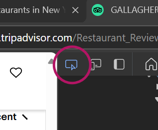 Inspect element arrow