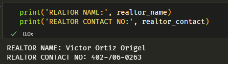 realtor output seperate