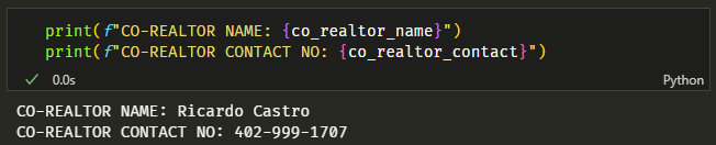 co-realtor separate output