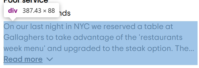 Review details element