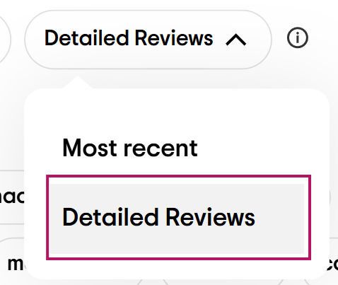 Details reviews sort