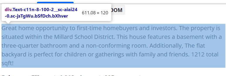 description elements