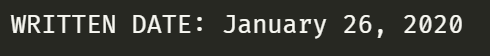 written date output