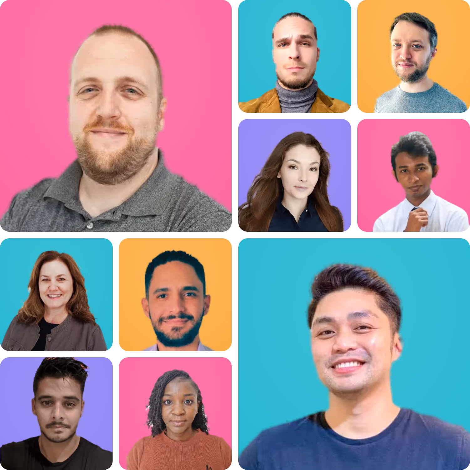 Portraits of Rayobyte team members