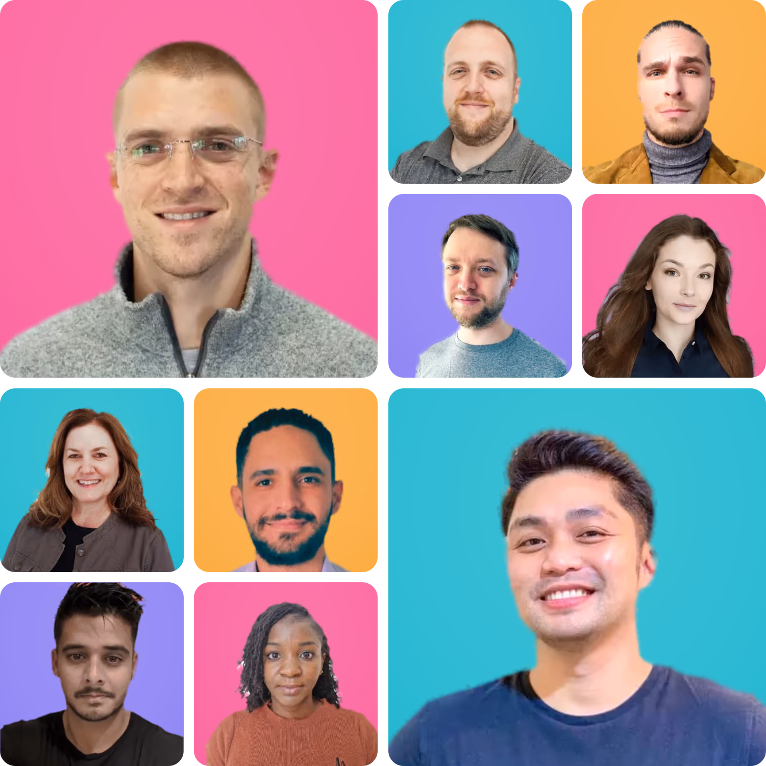 Portraits of Rayobyte team members